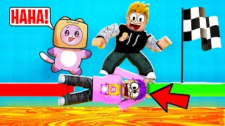 PLAYING 3-PLAYER ROBLOX GAMES WITH LANKYBOX FOXY! (HARDEST ROBLOX TEAMWORK PUZZLES EVER!)