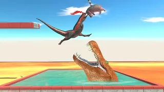 Hold on to the Hippo or You'll Fall into Dangerous Pool - Animal Revolt Battle Simulator