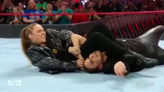 Ronda Rousey breaks Stephanie McMahon’s arm on the Raw after WrestleMania