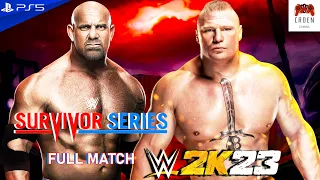 WWE 2K23 | Goldberg vs Brock Lesnar | WWE SURVIVOR SERIES 2016 | FULL MATCH | PS5 | CRDen Gaming