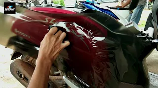 Add cute Wrapping❗ HONDA Scoopy in pairs of transparent black scooter