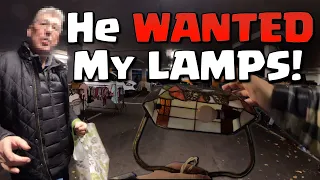 He really wanted my lamps .. At First Car Boot 2024