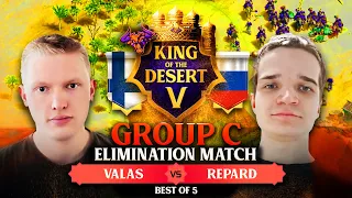 VALAS vs REPARD King of the Desert 5 Elimination Match Group C #ageofempires2