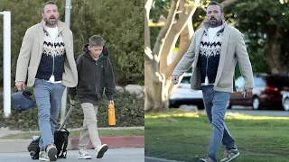 Ben Affleck on Dad Duty in Cozy Sweater as Jennifer Lopez Drops Steamy New Single