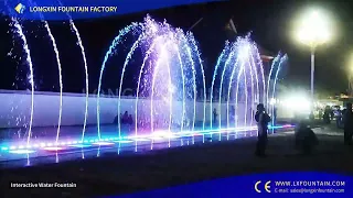 Square Interactive Music Dancing Dry Fountain--Longxin Fountain Supply