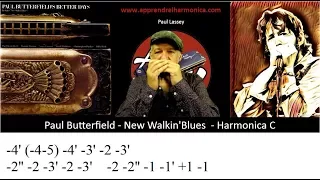 Paul Butterfield  - New Walkin' Blues - Harmonica C - The first lick