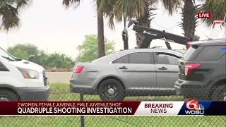 New Orleans police investigating a highway shooting that injured 2 minors and 2 women