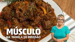 TODAY IS MUSCLE DAY IN THE PRESSURE COOKER, ACCOMPANIED BY POLENTA, YOU WILL LOVE IT.