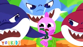 Baby Shark, Dinosaur, Orca & Whale| YouKids Nursery Rhymes