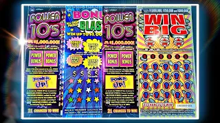 🔴WIN BIG 🔵BONUS BLAST ⚡POWER 10S🤑 California Lottery Scratchers Tickets 💰🍀