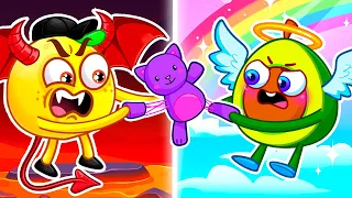 Angel vs Demon Kids Behavior || Best Kids Cartoon by Pit & Penny Stories 🥑💖