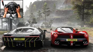 Lamborghini Centenario & LaFerrari CONVOY | Forza Horizon 5 | Steering Wheel Gameplay