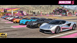 Top 35 Fastest HYPERCARS Drag Race | Forza Horizon 5 (All Stock)