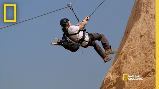 Danny Trejo Ziplines Down a Cliff  | Running Wild with Bear Grylls