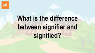 Different between  signifier  and  signified