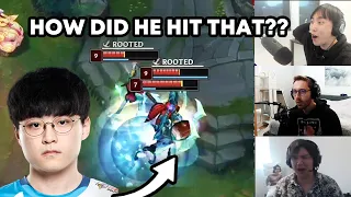 Doublelift, Bjergsen, Meteos and Sneaky react to Showmaker 3 MAN Swain E