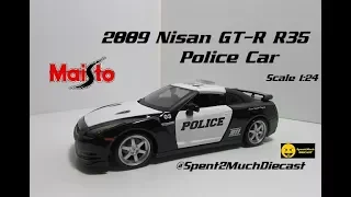 2009 Nissan GT R R35 Police Car By Maisto Scale 1:24 Diecast Unboxing