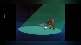 Tom is became an ice cube  and Jerry is dancing