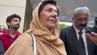 Islamabad: Former Prime Minister Imran Khan's Sisters Aleema Khan Media Talk