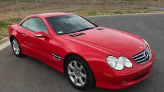 Beautiful red Mercedes SL500 with black interior and wood grain accents for sale, come Adopt your r…