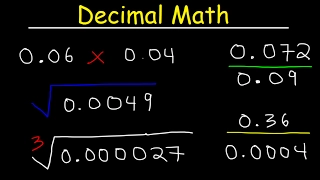 Multiplying Decimals and Dividing Decimals - The Easy Way!