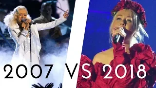 Christina Aguilera - It's A Man's World (2007 VS 2018)