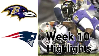 Sunday Night Football Ravens vs Patriots Highlights Full Game | NFL Week 10