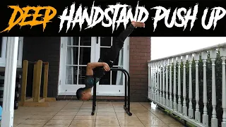 How To DEEP HANDSTAND PUSH-UP | All Steps Tutorial