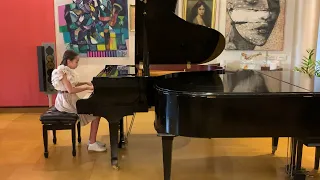 J.S. Bach Short Prelude BWV 926 in D minor (Olivia Stoughtenger 10 y.o)