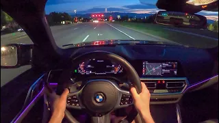 2022 BMW M440i xDrive Gran Coupe - POV Night Drive (Binaural Audio)