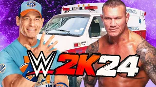 WWE 2K24 John Cena vs Randy Orton Ambulance Match.