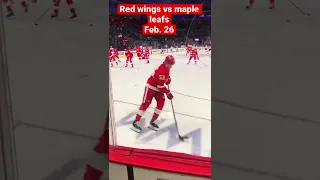 Red wings warm ups vs maple leafs feb. 26 2022