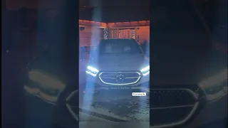 عندما تكون السيارة مرسيدس اي كلاس فاالاضاءة الخارجية مثل الذهب ❤️Mercedes E450 2024