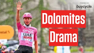 Tadej Pogacar Crushes Chaotic Giro d'Italia 2024 Stage In Dolomites