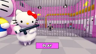 HELLO KITTY BARRY'S PRISON RUN! OBBY ROBLOX