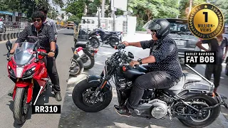 Harley Davidson and RR310 Test driving