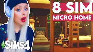 Can I Build a MICRO HOME For 8 SIMS in The Sims 4?? Sims 4 House Building Challenge