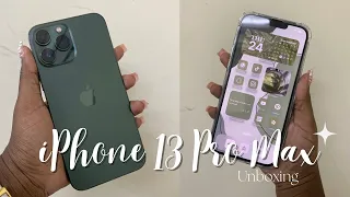 iPhone 13 Pro Max ♡ | Alpine Green 🍏| Unboxing + Accessories + Set Up