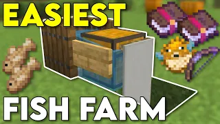 Easiest Fish Farm Minecraft Bedrock 1.20!