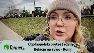 Ogólnopolski protest rolników. Relacja na żywo z okolic Konina | Farmer.pl