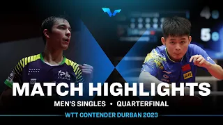 Hugo Calderano vs Lin Shidong | MS QF | WTT Contender Durban 2023