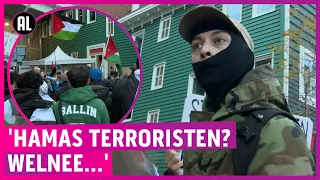 Agressieve pro-Palestina demonstrant scheldt PowNed-ploeg uit!