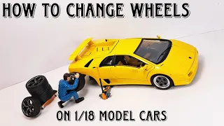 How to change wheels on 1/18 Bburago model cars
