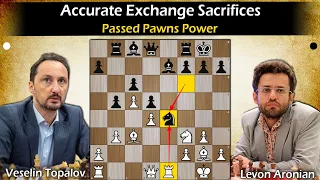 Accurate Exchange Sacrifices | Pawns Power | Topalov vs Aronian 2006