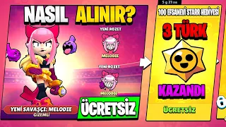 ÜCRETSİZ Melodie NASIL ALINIR ? 3 TÜRK 100 EFSANEVİ STARR HEDİYESİ KAZANDI - Brawl Stars