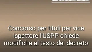 Concorso per titoli per vice ispettore l'USPP chiede modifiche al testo del decreto