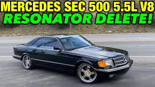 1986 Mercedes 560 SEC 5.5L V8 Exhaust w/ RESONATOR DELETE!