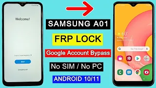 Samsung A01 FRP Bypass Android 11 | Samsung A01 FRP Lock Remove | Google Account Unlock Without PC