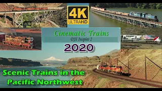 Rare & Scenic Trains in the Pacific Northwest (4K) | Compilation Video of Year 2020 | DJI Inspire 2