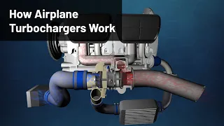 How airplane engine turbocharging systems work